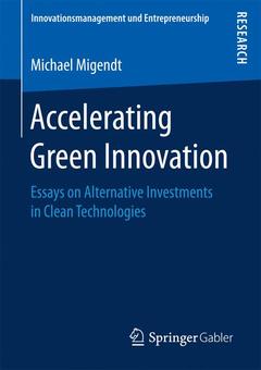 Couverture de l’ouvrage Accelerating Green Innovation