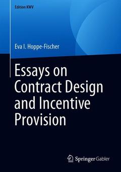 Cover of the book Essays on Contract Design and Incentive Provision