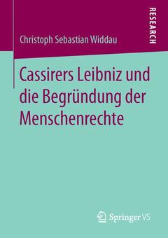 Couverture de l’ouvrage Cassirers Leibniz und die Begründung der Menschenrechte