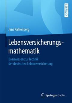 Couverture de l’ouvrage Lebensversicherungsmathematik