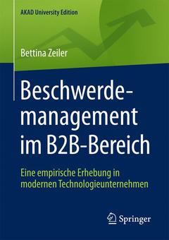 Couverture de l’ouvrage Beschwerdemanagement im B2B-Bereich