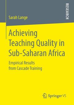 Couverture de l’ouvrage Achieving Teaching Quality in Sub-Saharan Africa