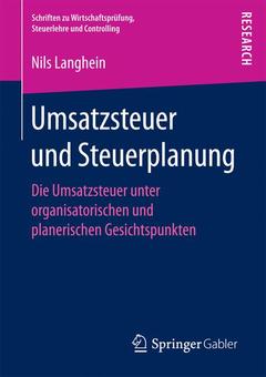 Couverture de l’ouvrage Umsatzsteuer und Steuerplanung