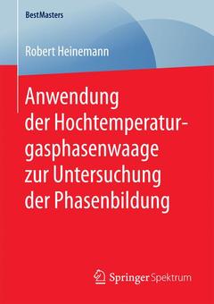 Couverture de l’ouvrage Anwendung der Hochtemperaturgasphasenwaage zur Untersuchung der Phasenbildung