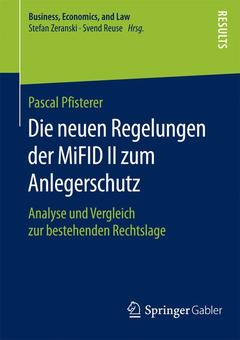 Couverture de l’ouvrage Die neuen Regelungen der MiFID II zum Anlegerschutz