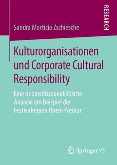 Couverture de l’ouvrage Kulturorganisationen und Corporate Cultural Responsibility