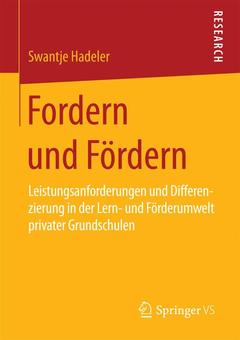 Couverture de l’ouvrage Fordern und Fördern