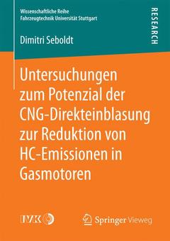 Couverture de l’ouvrage Untersuchungen zum Potenzial der CNG-Direkteinblasung zur Reduktion von HC-Emissionen in Gasmotoren