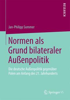 Couverture de l’ouvrage Normen als Grund bilateraler Außenpolitik