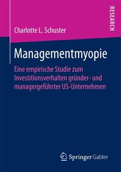 Cover of the book Managementmyopie