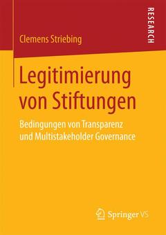 Couverture de l’ouvrage Legitimierung von Stiftungen