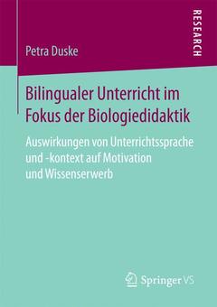 Couverture de l’ouvrage Bilingualer Unterricht im Fokus der Biologiedidaktik