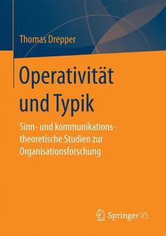 Couverture de l’ouvrage Operativität und Typik
