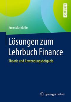 Couverture de l’ouvrage Lösungen zum Lehrbuch Finance