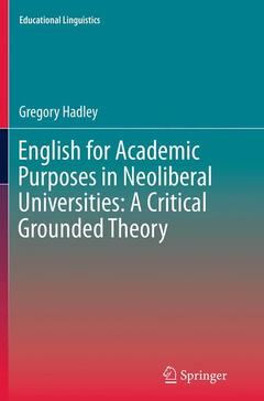 Cover of the book English for Academic Purposes in Neoliberal Universities: A Critical Grounded Theory