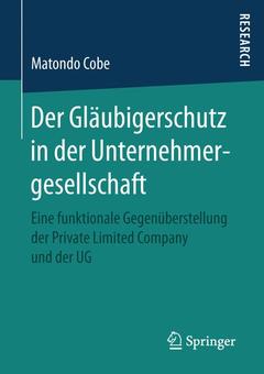 Couverture de l’ouvrage Der Gläubigerschutz in der Unternehmergesellschaft