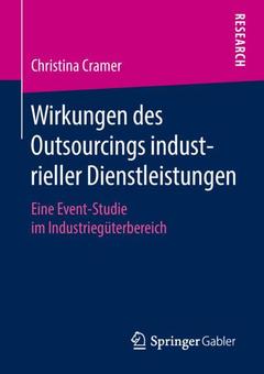 Cover of the book Wirkungen des Outsourcings industrieller Dienstleistungen