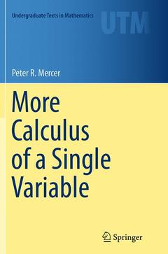 Couverture de l’ouvrage More Calculus of a Single Variable