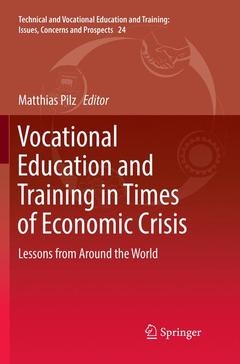 Couverture de l’ouvrage Vocational Education and Training in Times of Economic Crisis