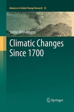 Couverture de l’ouvrage Climatic Changes Since 1700