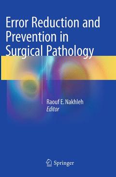 Couverture de l’ouvrage Error Reduction and Prevention in Surgical Pathology
