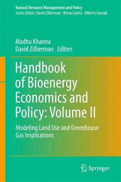 Cover of the book Handbook of Bioenergy Economics and Policy: Volume II