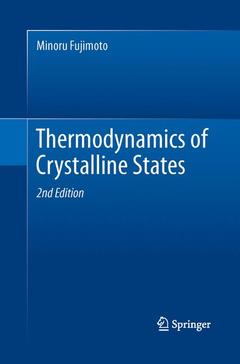 Couverture de l’ouvrage Thermodynamics of Crystalline States