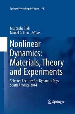 Couverture de l’ouvrage Nonlinear Dynamics: Materials, Theory and Experiments