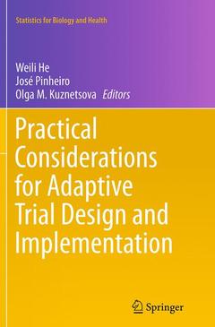 Couverture de l’ouvrage Practical Considerations for Adaptive Trial Design and Implementation