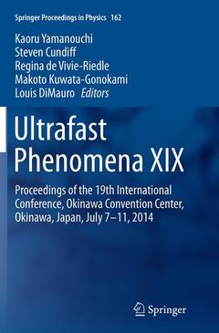 Couverture de l’ouvrage Ultrafast Phenomena XIX