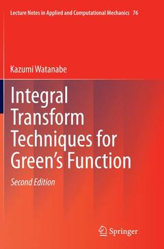 Couverture de l’ouvrage Integral Transform Techniques for Green's Function
