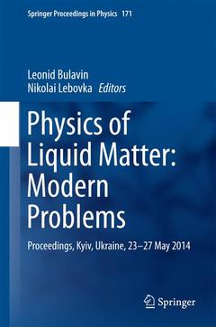 Couverture de l’ouvrage Physics of Liquid Matter: Modern Problems