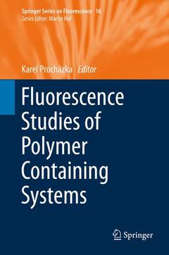 Couverture de l’ouvrage Fluorescence Studies of Polymer Containing Systems