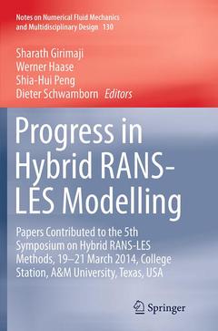 Couverture de l’ouvrage Progress in Hybrid RANS-LES Modelling