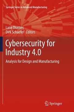 Couverture de l’ouvrage Cybersecurity for Industry 4.0