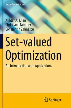 Couverture de l’ouvrage Set-valued Optimization