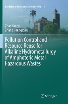 Couverture de l’ouvrage Pollution Control and Resource Reuse for Alkaline Hydrometallurgy of Amphoteric Metal Hazardous Wastes