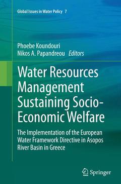 Couverture de l’ouvrage Water Resources Management Sustaining Socio-Economic Welfare