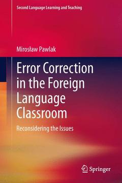 Couverture de l’ouvrage Error Correction in the Foreign Language Classroom