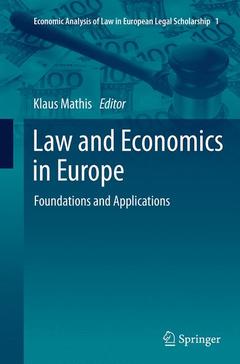 Couverture de l’ouvrage Law and Economics in Europe