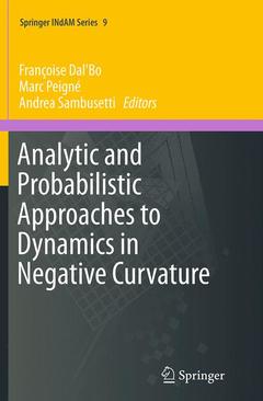 Couverture de l’ouvrage Analytic and Probabilistic Approaches to Dynamics in Negative Curvature