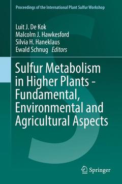 Cover of the book Sulfur Metabolism in Higher Plants - Fundamental, Environmental and Agricultural Aspects