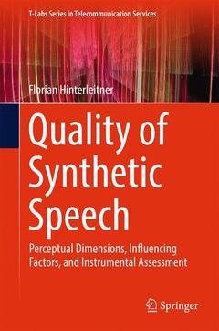Couverture de l’ouvrage Quality of Synthetic Speech