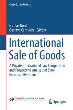Couverture de l’ouvrage International Sale of Goods