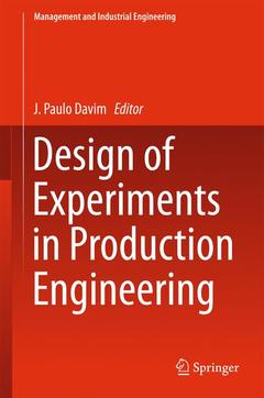 Couverture de l’ouvrage Design of Experiments in Production Engineering