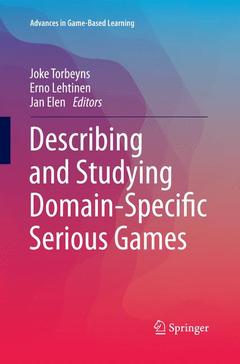 Couverture de l’ouvrage Describing and Studying Domain-Specific Serious Games