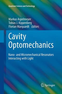 Couverture de l’ouvrage Cavity Optomechanics