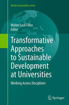 Couverture de l’ouvrage Transformative Approaches to Sustainable Development at Universities