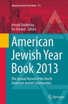 Couverture de l’ouvrage American Jewish Year Book 2013