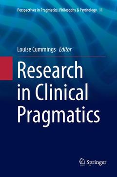 Couverture de l’ouvrage Research in Clinical Pragmatics